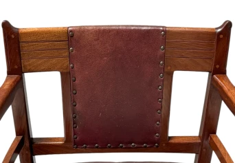 Jac. van den Bosch Arts & Crafts Club Chair for 't Binnenhuis Amsterdam, 1900s